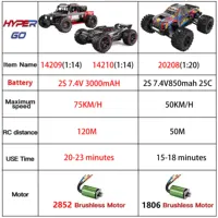 MJX 14209 1：14 4WD RC Car Off-road Racing High Speed Brushless 2.4G Remote Control Cars RC Truck 43km/H Truck For Electric Toy 2
