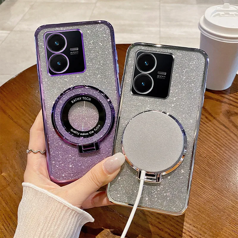 Luxury Magnetic Glitter Case - Soft Transparent Silicone Bumper Cover