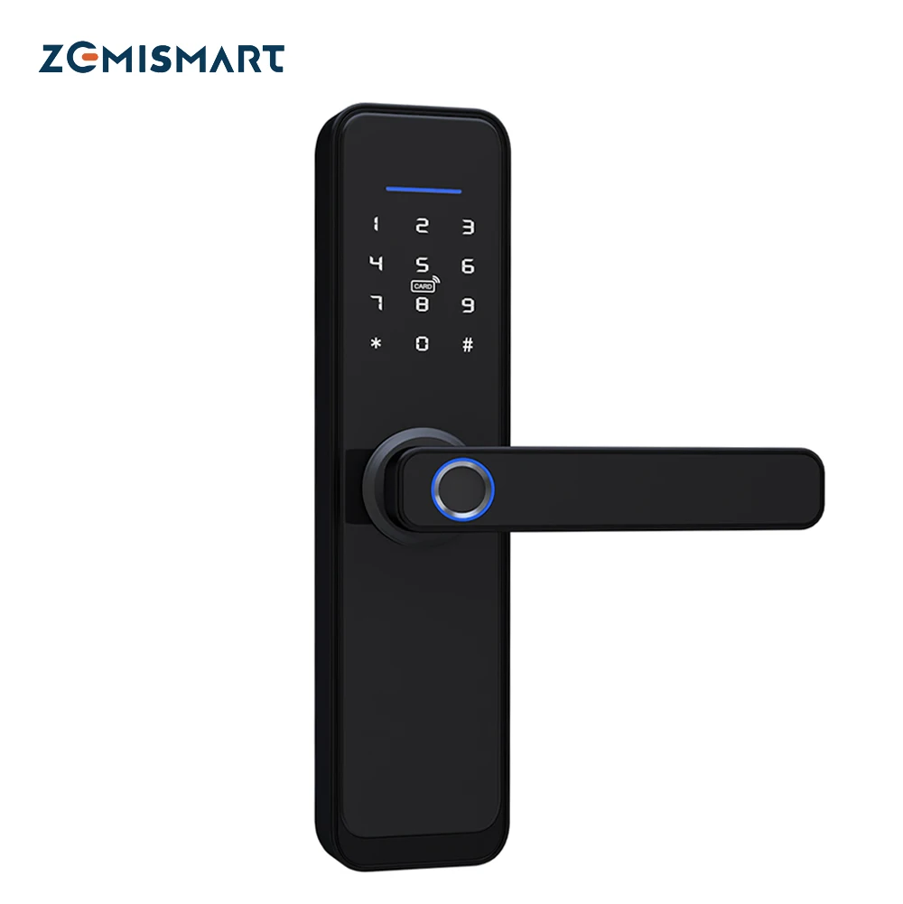 Smart Door Lock Smart Lock Electronic Lock Zemismart Tuya Zigbee Alexa Voice Control Door Lock Intelligent Security Lock Encryption with Keys IC Cards Smart Life Control