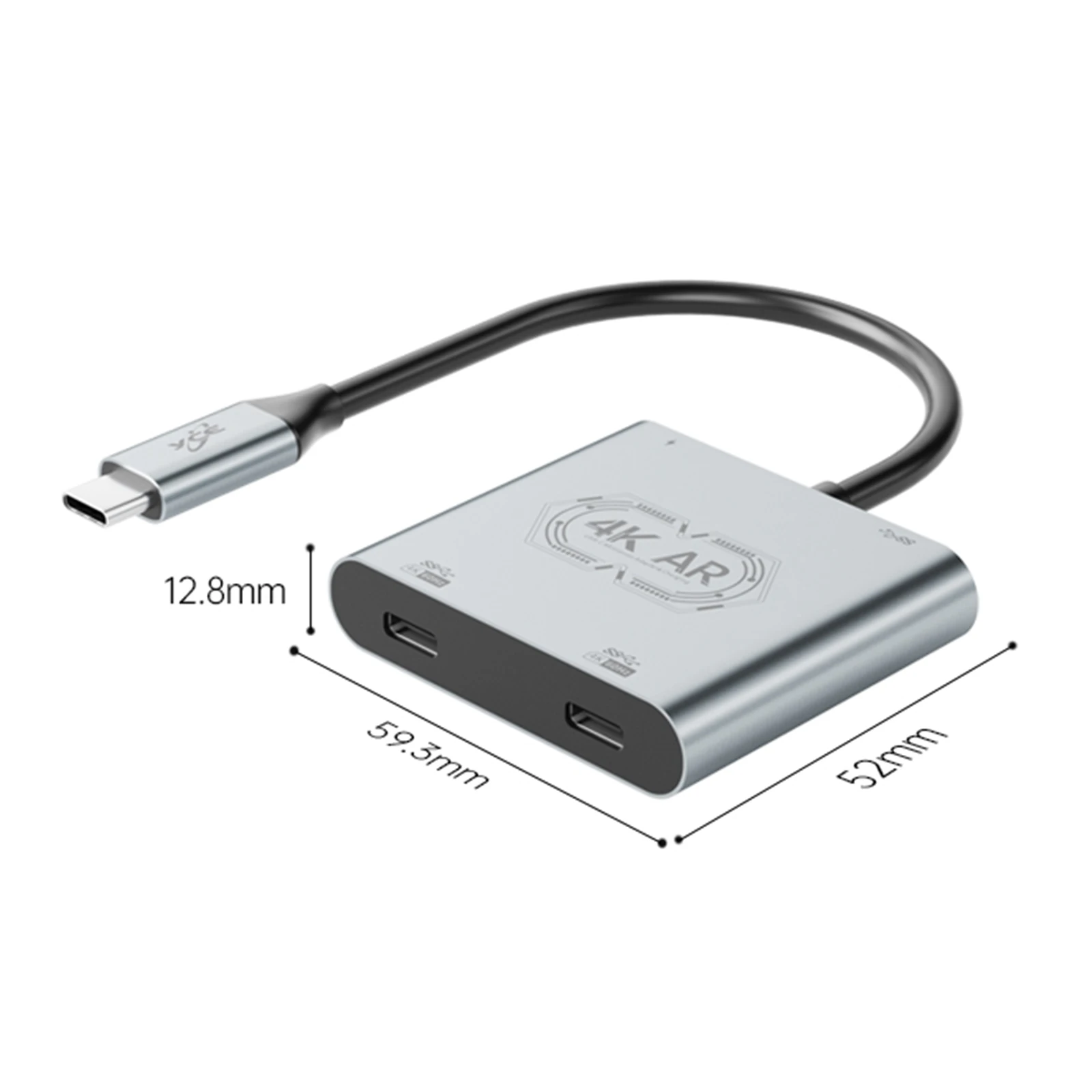 USB C-AR 안경 및 충전 어댑터 플러그 앤 플레이 USB C-듀얼 AR 안경 어댑터 고속 소형 휴대폰 노트북용
