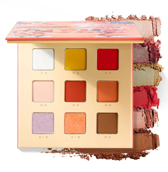 

Good Luck Comes Nine Colors Eye Shadow Plate Double End Eye Shadow Brush