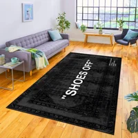 Living Room Rug With Shoes off Print 2