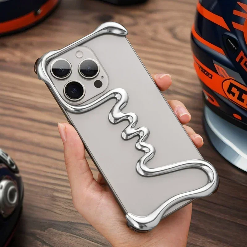 Eary Minimalist for iPhone 16/15 Pro Max Phone Case Aluminum Metal Military-Grade Protection Shockproof Phone 14 Plus Shells