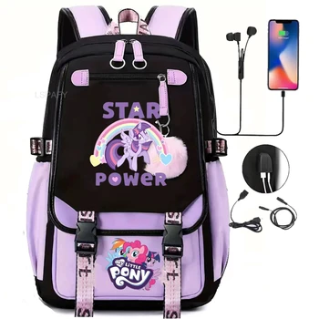 Zaini My Little Pony alla moda per ragazzi e ragazze, zaino casual da viaggio con tasche multiple, borse porta libri, regalo per il nuovo semestre