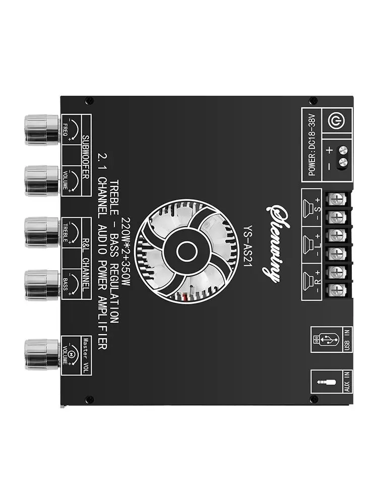 YS-AS21 2*220W+350W Channel BT Digital Power Amplifier Board Amp Subwoofer Treble Bass Audio APP TPA3251 Bluetooth 5.1