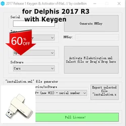 For de-lphis 2017 R3 with keygen send CD diagnostic tool software For cars trucks obd scanner 2017r3 free shipping vd