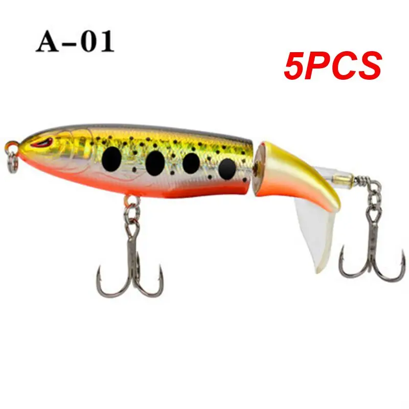 

5PCS Topline Tackle Whopper Plopper Topwater Fishing Lure 13g15g36g Floating Lure Trolling Crankbait Pike Hard Baits Artificial