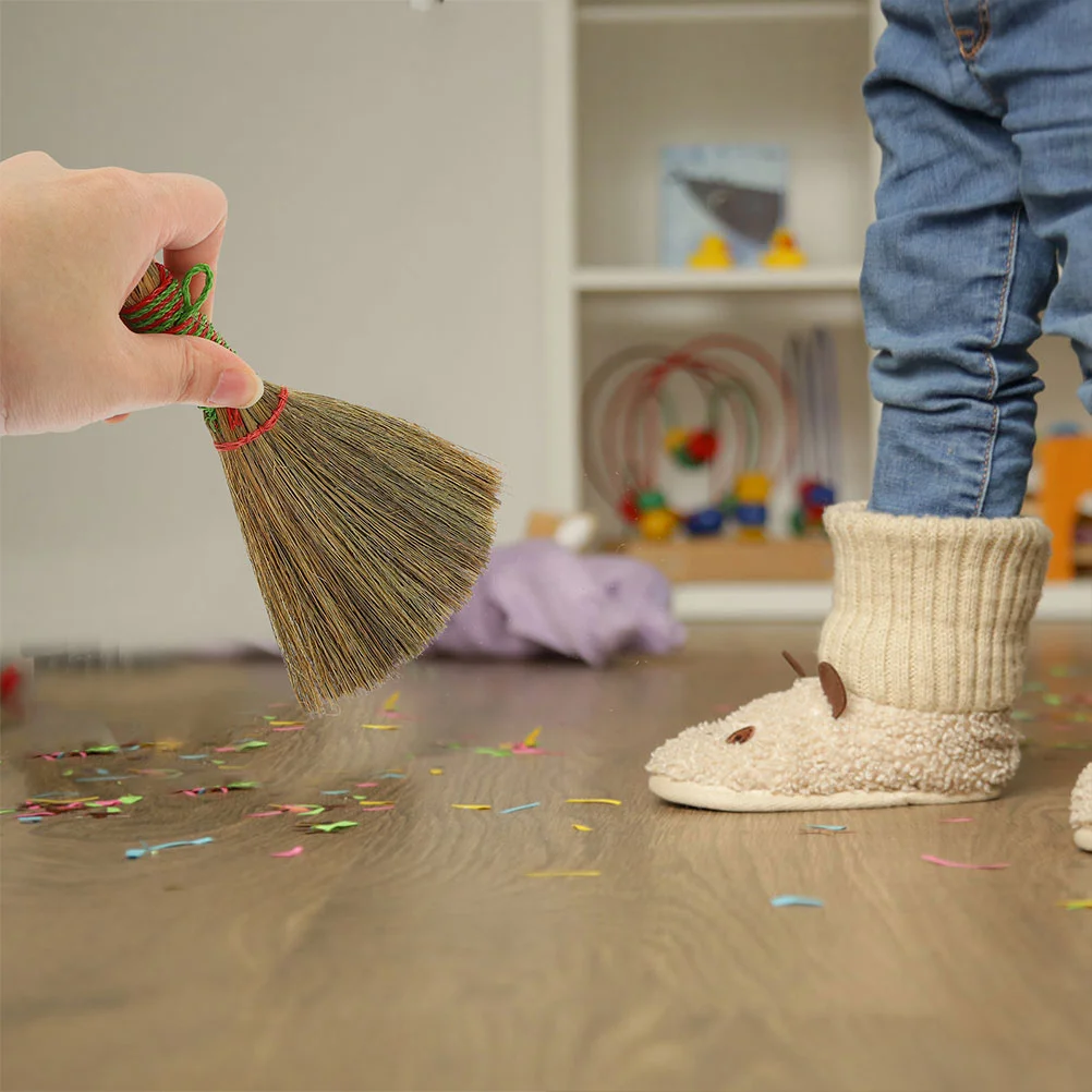 Miscanthus-escoba de limpieza de cocina, pequeña, hecha a mano, portátil, 3 piezas - Imagen 6