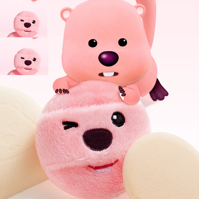 

Miniso Loopy плюшевая подушка для пудры для влажного и Сухого использования косметический инструмент практичный портативный Изысканный компактный для девушек аниме подарки