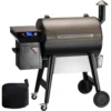 Wood Pellet Grill Smoker with PID 2.0 Controller, 700 Cooking Area, Meat Probes, Rain Cover for Outdoor BBQ, 7002C 1