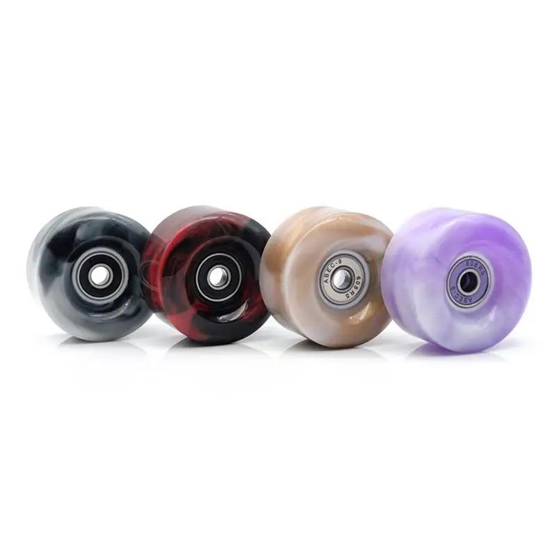 Skateboard Wheels PU Skate Wheels With Bearings PU Wheel Installed For Quad Skates And Skateboard Indoor/Outdoor Use