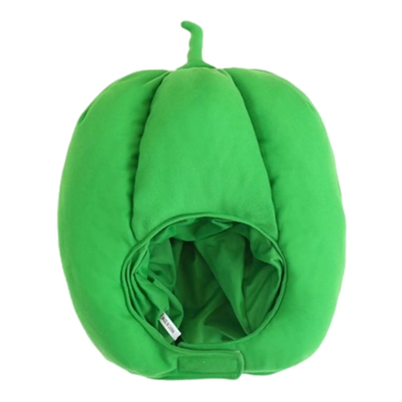 Plush Hat Halloween Cap Warm Cozy Green Pepper Design Winter Headwear Holiday