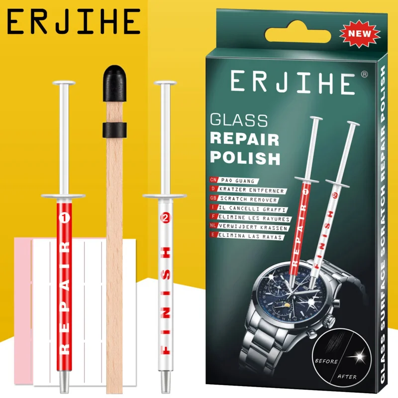 ERJIHE 시계 스크래치 연마 미네랄 유리 거울 표면, 사파이어 유리 스크래치 렌즈, 연마 페이스트 액체