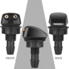 A pair Car Windshield Spray Nozzle Windshield Washer Nozzle, Windshield Wiper Nozzle Dual Hole Design Suitable For Most Cars 3