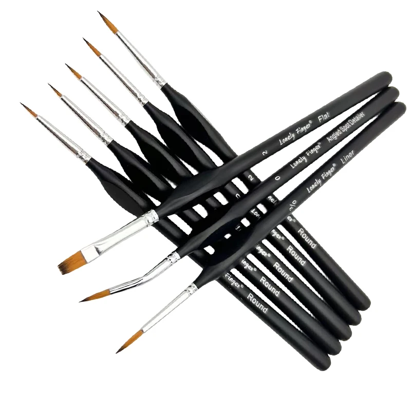 9PC Micro Detail Paint Brush Set Small Professional Miniature Fine Detail  Brushes for Watercolor Oil Acrylic Craft Model - AliExpress