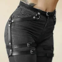 Harnais de jambe en cuir Pu pour femmes, à la mode, harnais de poitrine, Punk gothique, ceintures de jarretelles, ceinture de taille gothique, accessoire de vêtements 3