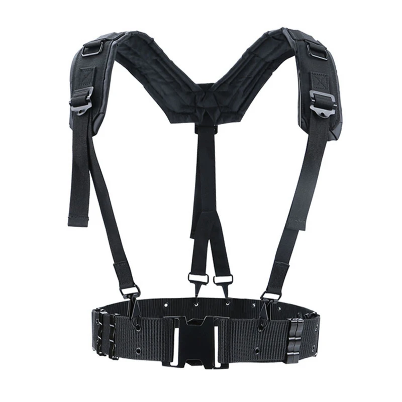 Outdoor Fans CS Tactical Belt Multipurpose Waist Y Camera Photography Weight-Bearing Shoulder Straps Chest Strap