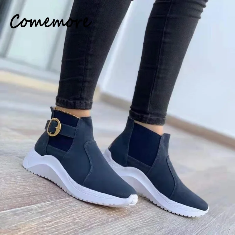 

Кроссовки Comemore женские на платформе, Вулканизированная подошва, без застежки, кроссовки, большой размер 43, 2023