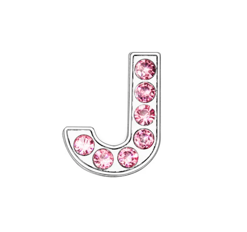 Elegant Pink Rhinestone Slide Letters
