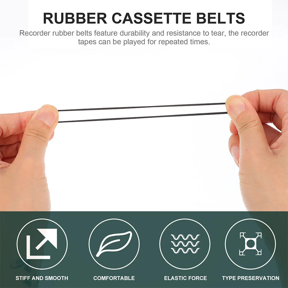 90pcs Recorder Rubber 1Mm Cassette Player Replacement Square Flat Drive Belts For Cd Dvd Devices Cassette Recorder Repair