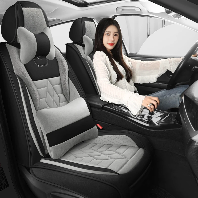 Flocking Cloth Winter Auto Warm Car Seat Sover Capes For Bmw F10 G30