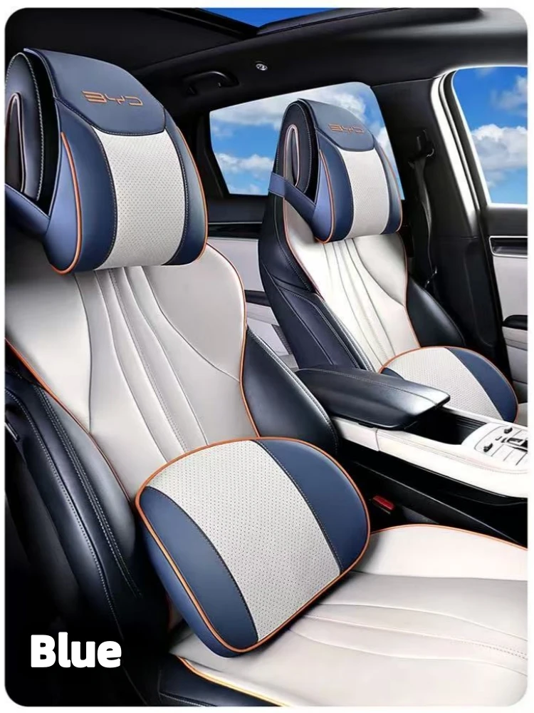BYD Seal U / Song Plus용 자동차 액세서리 시트 헤드레스트 PU 가죽 목 베개 메모리 폼 베개 목 받침대