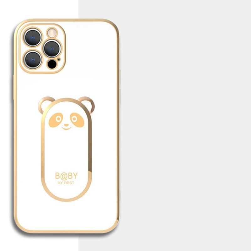 Bear Design Folding Stand Phone Case - Soft Cover Capa