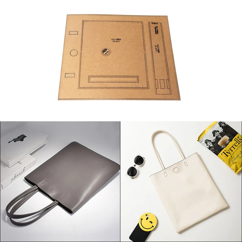 1Set Leather Craft Fashion Personality Wenwan Bag Storage Bag Sewing Pattern Hard Kraft Paper Stencil Template leather craft tools leather craft template