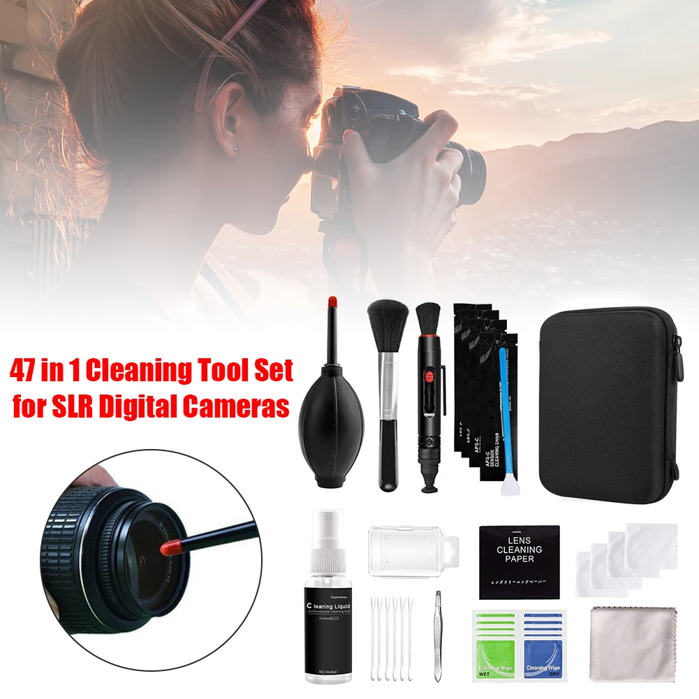 Description Picture 4 of item7-47PCS Camera Cleaner Kit DSLR Lens Digital Camera Sensor Cleaning Set for Iconic Brand Fujifilm Nikon Iconic Brand SLR DV Cameras Clean Kit