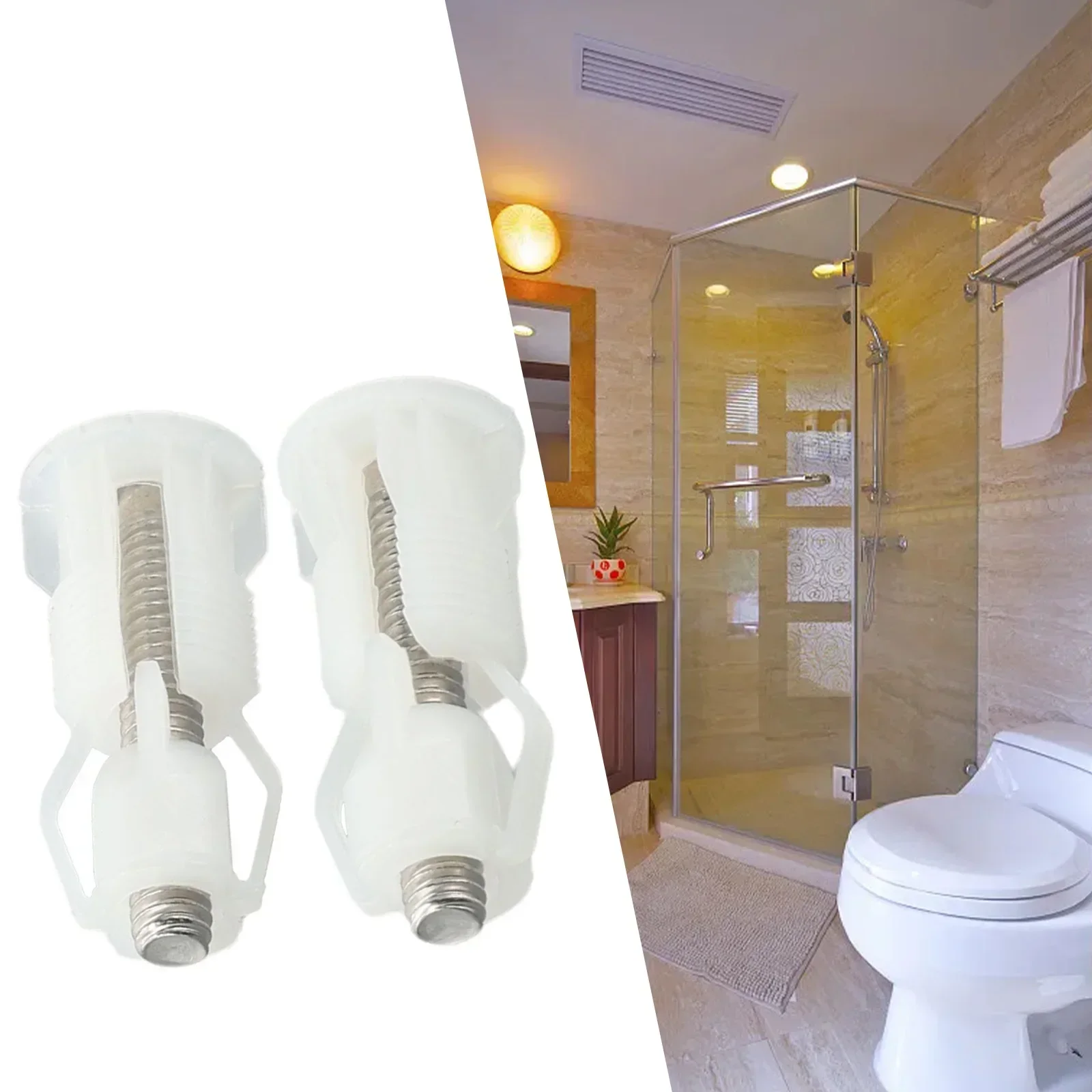2pcs Top Fix Toilet Cover Seat Screw Set Nut Pan Fixing WC Blind Hole Fitting Kit Bathroom Seat Pan Hinges