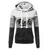 Pink Letter Print Womens Tracksuit Tri Color Splicing Hooded Sweatshirts Fashion Trend Pullover Street Warm Casual Clothing 3