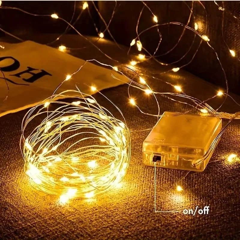 LED Fairy Lights - Copper Wire Garland String Lights for Outdoor & Indoor Decor