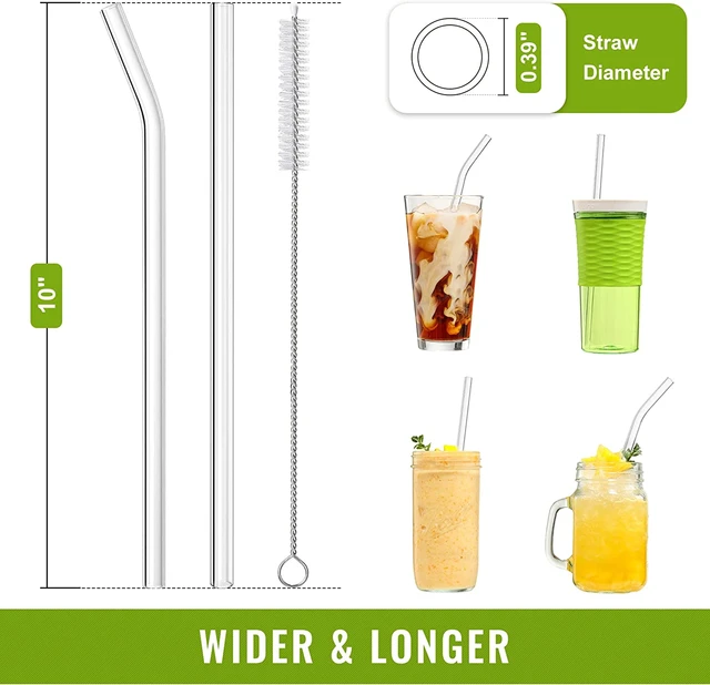 Bent Glass Drinking Straw (set of 4)