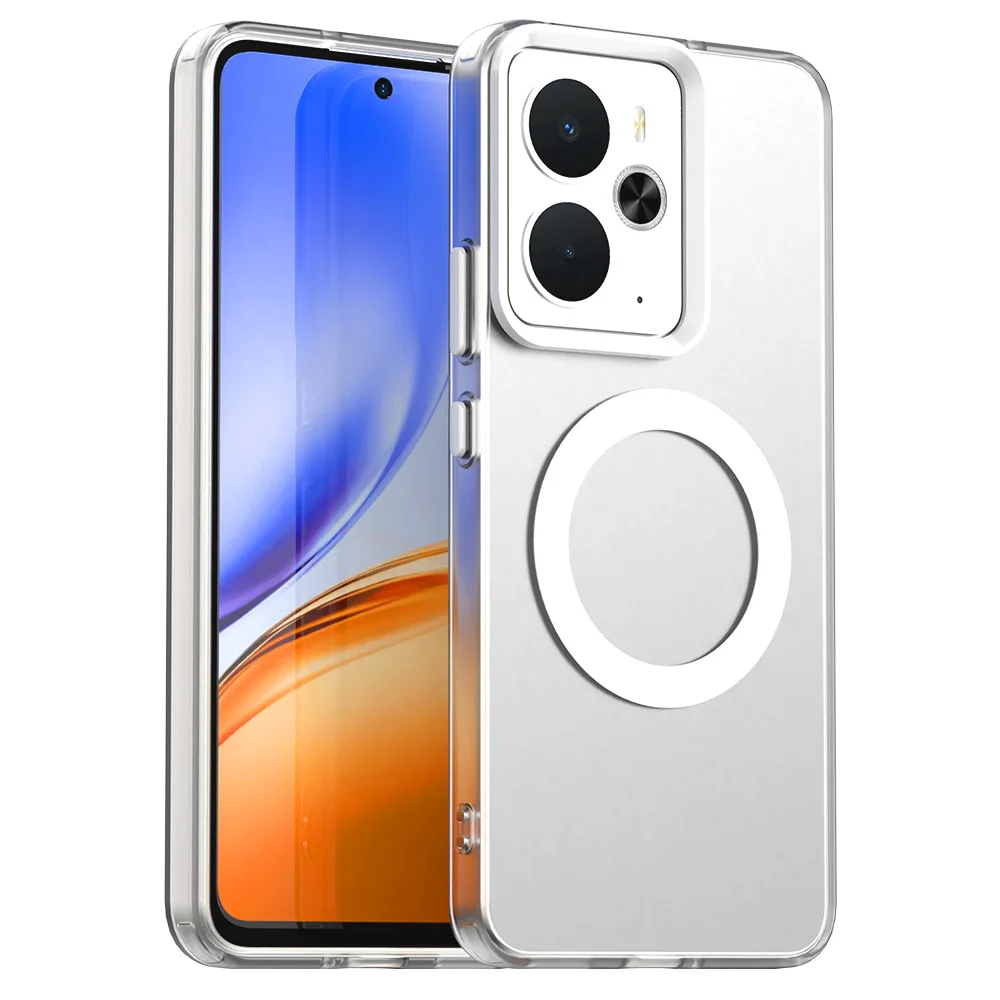 Magnetic Wireless Charging Case with Candy Colors and Transparent Back Shell