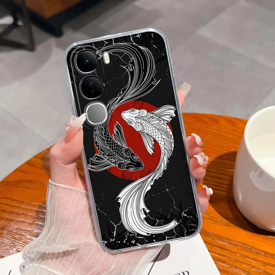 Lucky Flower Transparent Phone Case - Soft TPU Back Cover