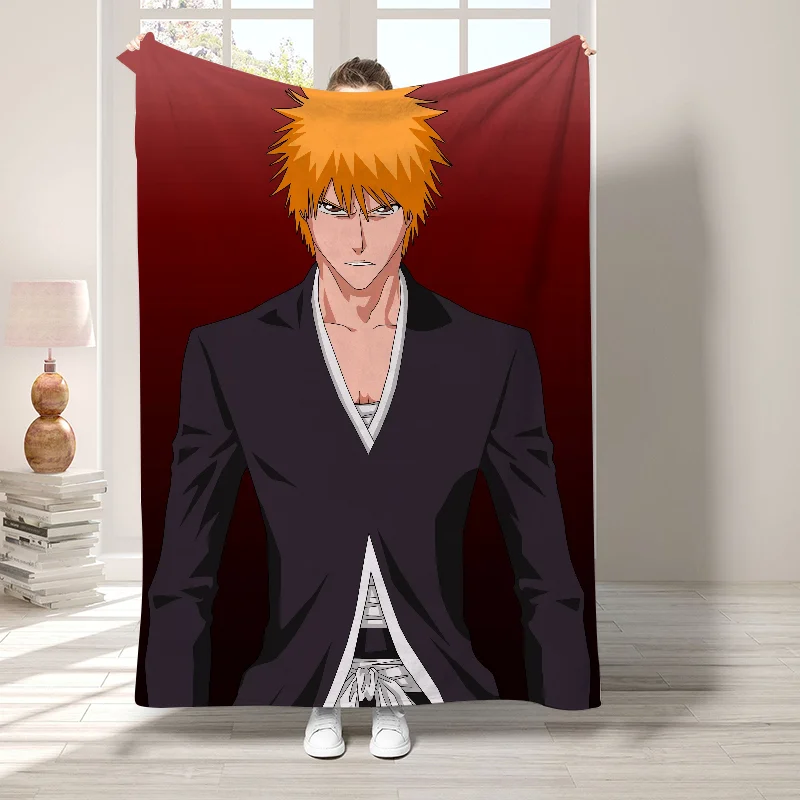 B-BLEACH 침실 장식 털 담요, 장식 소파, 보호 홈 장식, 푹신하고 부드러운 담요, 침대 위 침대보 던지기