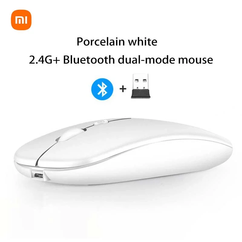עכבר Bluetooth Xiaomi 2.4GHz אלחוטי נטען באמצעות USB שקט ארגונומי דגם כפול מיני נייד DPI מקלדות מתכווננות