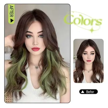 Extension per capelli con clip lunghe e ondulate, texture morbida, opzioni multicolori per feste cosplay, styling quotidiano