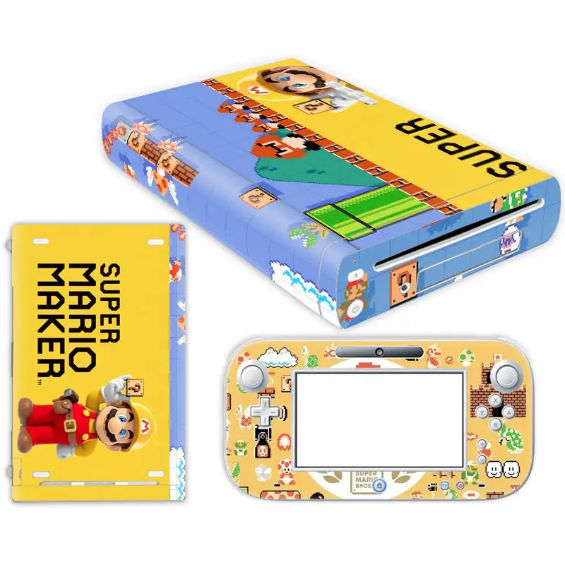 Super Luigi Mari Brothers Vinyl Cover For Nintend Wii U Console Controller Decal Game Accessories For Wii U Skin Sticker