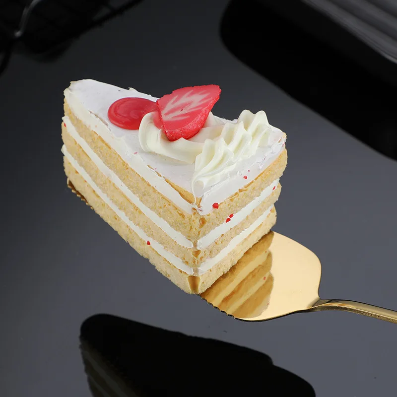 Long Handle Stainless Steel Cutlery Cake Spatula Teeth Ice Cream Knife Fork Dessert Salad Fruit Western Tableware