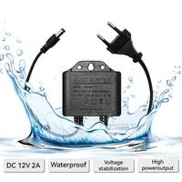 12 В 2 А наружный источник питания водонепроницаемый 110-240 В адаптер переменного/постоянного тока для камеры видеонаблюдения всепогодная защита — изображение 4