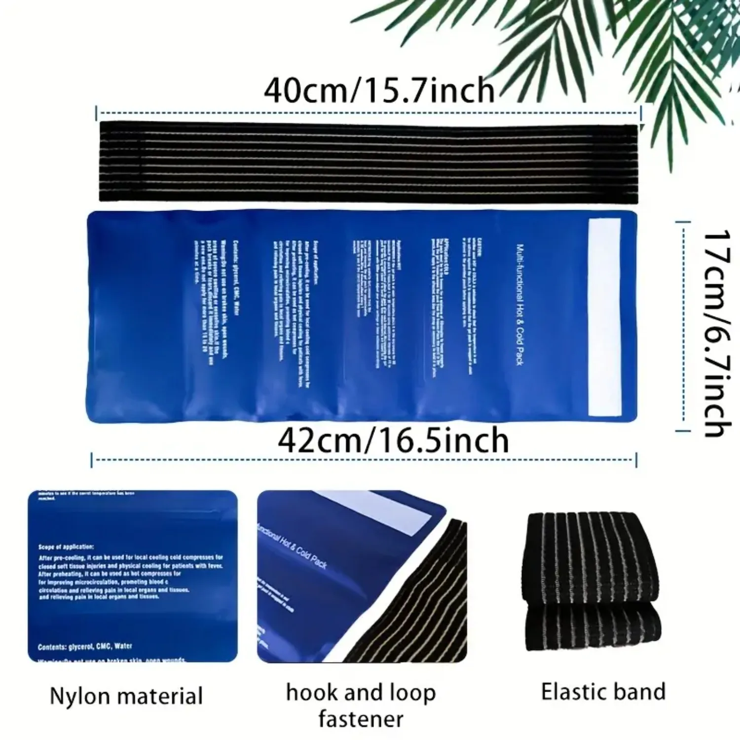 1PCS Reusable Hot & Cold Gel Pack for First Aid Sports Muscle Pain Ice Heat Pad