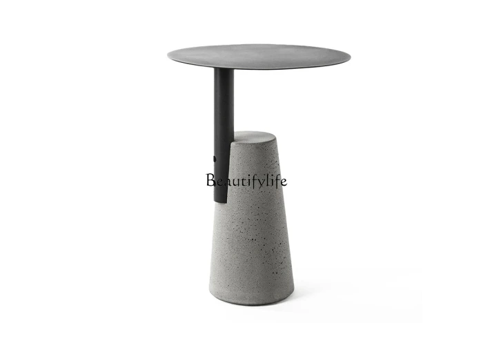 

Italian Minimalist Designer Cement Primary Color Living Room Sofa Small Table