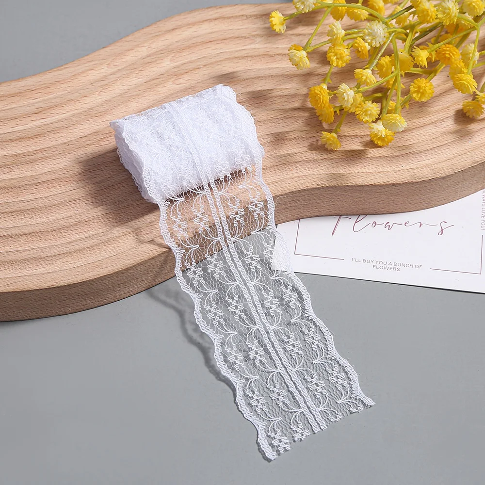 Lace Fabric 45mm 5 yards/roll Webbing Decoration Gift Packing Material
