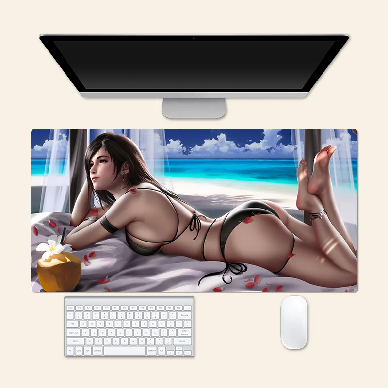 

Sexy Tifa Lockhart Final Fantasy VII Anime Large Mouse Pad Game PlayMat Creative Desk Mat Office Mousepad