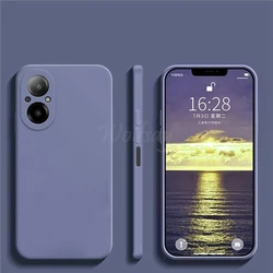 Liquid Silicone Plain Rubber TPU Phone Protector Case Cover for Realme C67 4G (Lavender Grey)