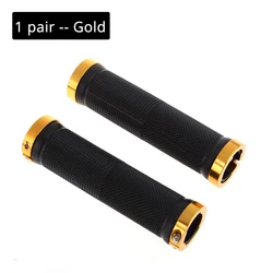 Premium Anti-Skid Lock-On Bicycle Handlebar Grips (1 pair Gold)