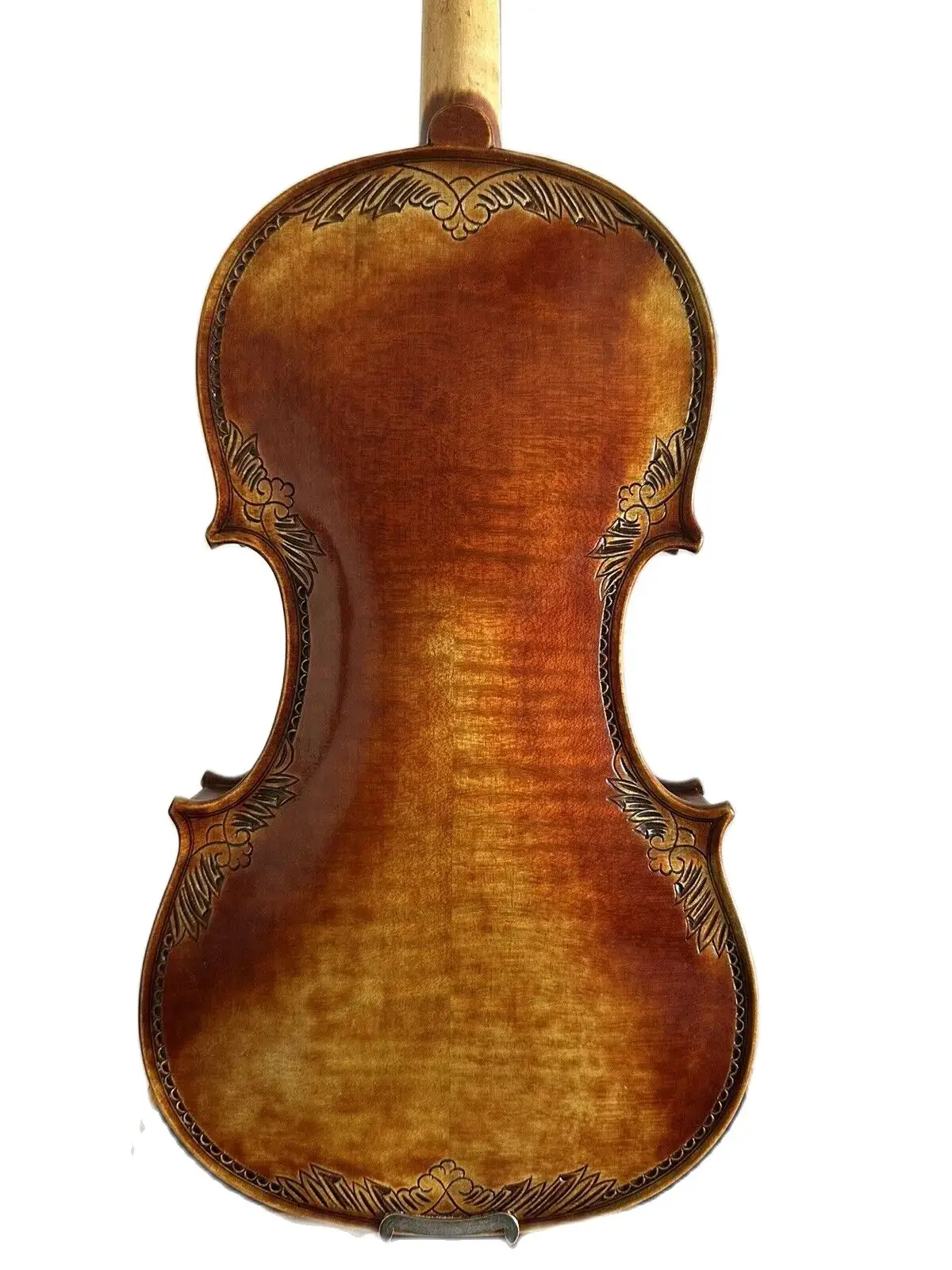 4/4 size Violin solid flamed maple back spruce top hand carved nice sound K3161