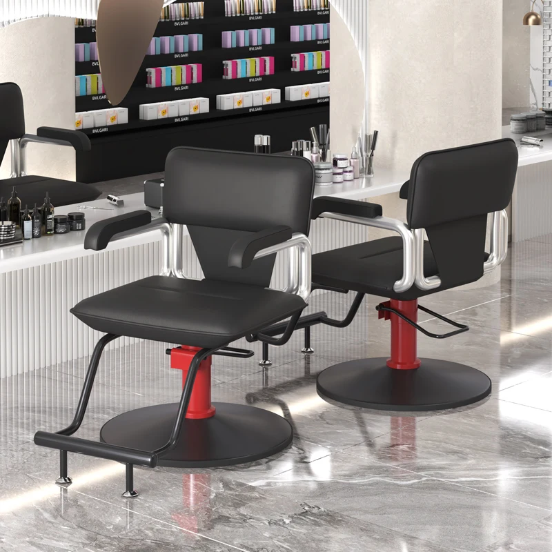 Professional Office Barber Chairs Hairdressing Luxury Swivel Ergonomic Makeup Barber Chair Pedicure Silla Salon Furniture MR50BC