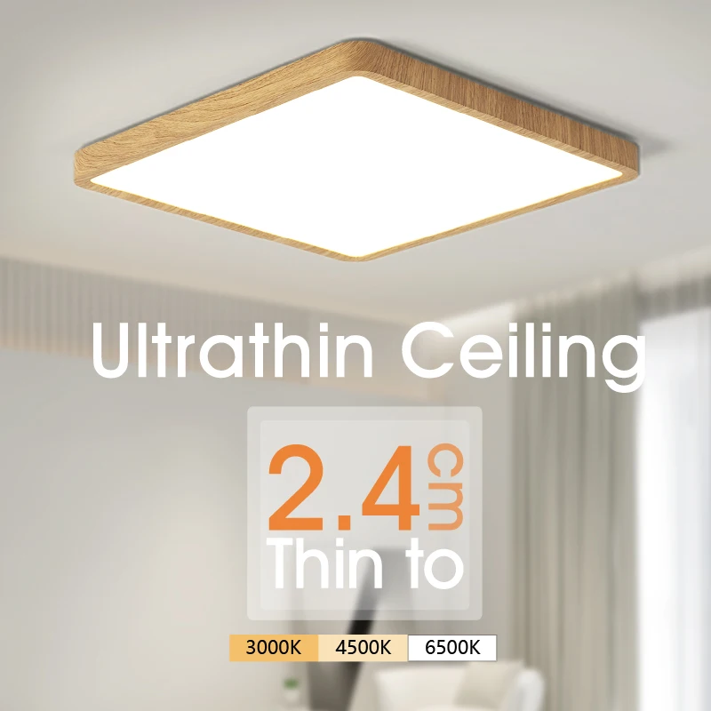 Led Ceiling Lamp 2.4cm Ultra Thin 24w 36w Modern Panel Ceiling Lights Indoor Lighting 85V-265V